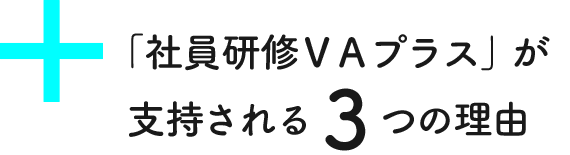 「社員研修VAプラス」が支持される3つの理由